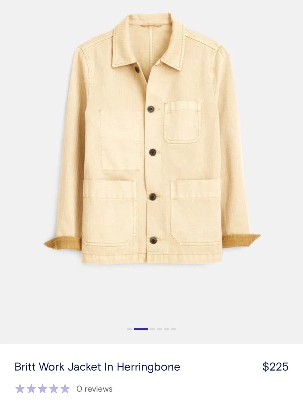 Alex Mill Britt Work Jacket in Light Cream